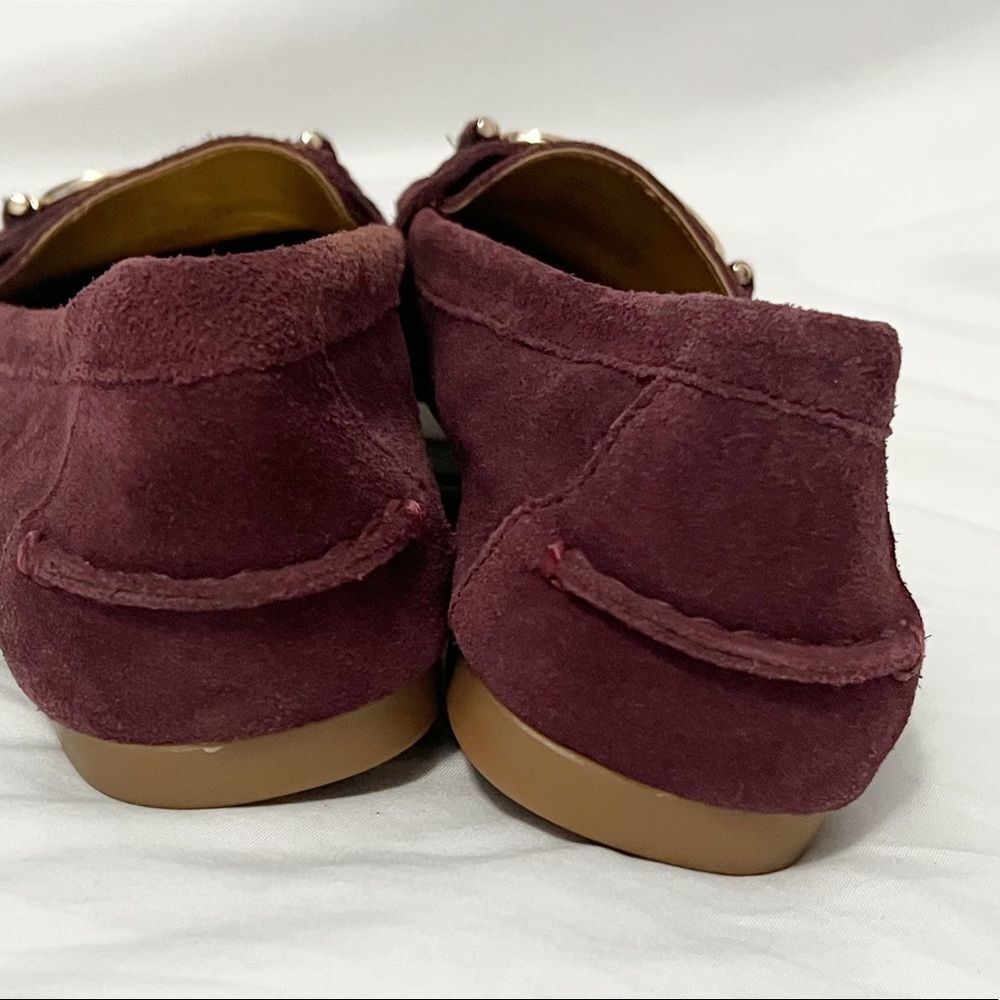 Coach Fortunata Driving Moccasin Flats Enamel Horse Bit Maroon Size 7.5 NWOB - Picture 4 of 6